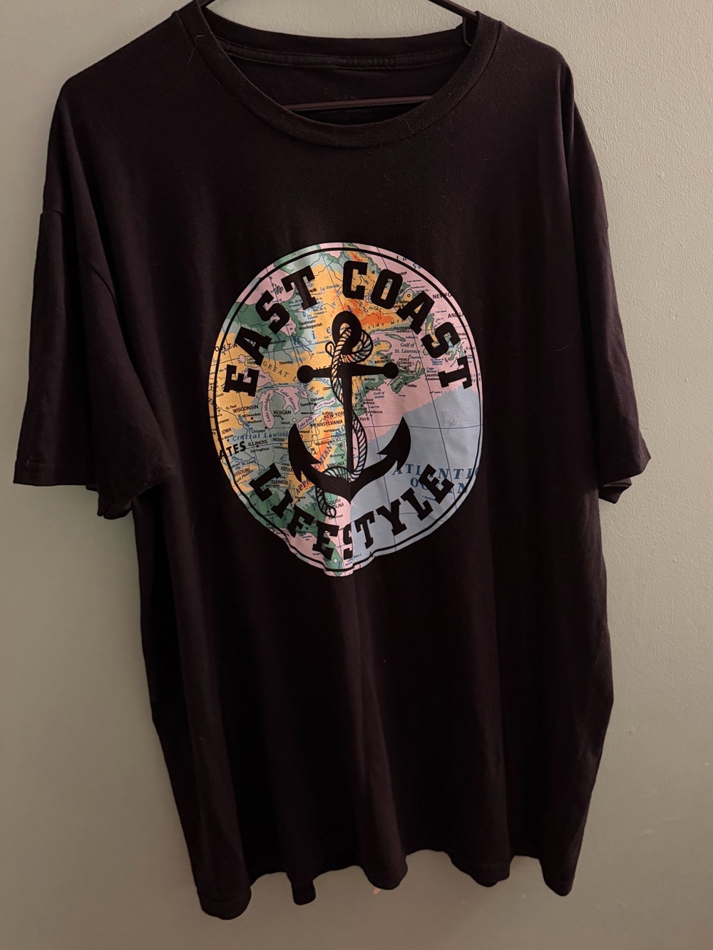 East Coast Lifestyle Anchor Graphic Tee - Black